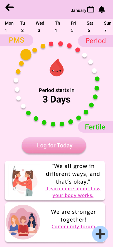 Hercare mobile app design